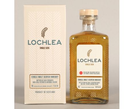 Lochlea single cask non chill filtered single malt scotch whisky, release one exclusively bottled for Robbie's whisky merchan