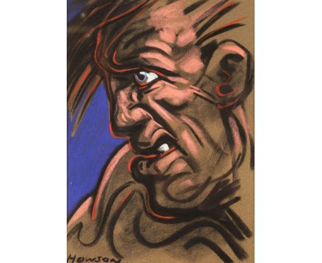 Peter Howson OBE (Scottish Born 1958)ARR 'Head Study' framed pastel, signed 27cm x 20cm