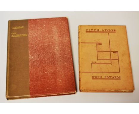 OWEN EDWARDS limited edition (80/400) Gregynog Press volume of 'Clych Atgof', dated 1933, with original prospectus, printed o