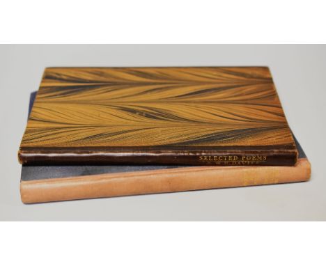 W H DAVIES an early limited edition (1/310) Gregynog Press volume of 'Selected Poems' dated 1928, bound in black, Buckram and