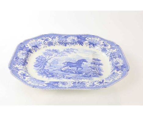 SPODE; a Signature Collection 'Aesop's Fables' meat plate, 52 x 39cm.