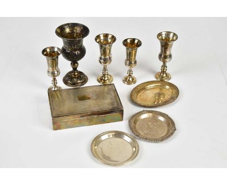 GARRARD &amp; CO; an Elizabeth II hallmarked silver cigarette box with engine turned cover and cedarwood lined interior, Birm