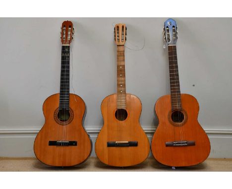 HOHNER; a Leyanda Maestro acoustic guitar, together with a Dulcet Classic guitar and further scratch built example (3).