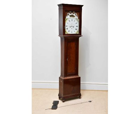 T &amp; W STRIPLING, LITCHFIELD; an early 19th century and later oak eight day longcase clock, with subsidiary seconds dial a
