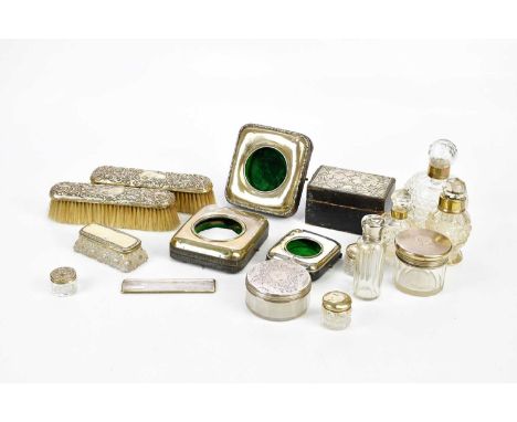 MILLER BROTHERS; an Edward VII hallmarked silver pocket watch case, Birmingham 1906, and two similar examples, also a collect