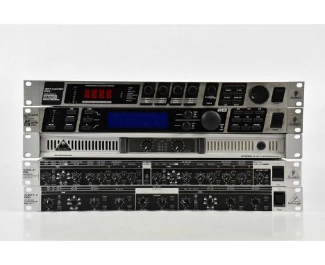 BEHRINGER; a Europower EPQ900 stereo power amplifier, date code 1101, with instruction booklet, a Super-X PRO CX3400 high-pre