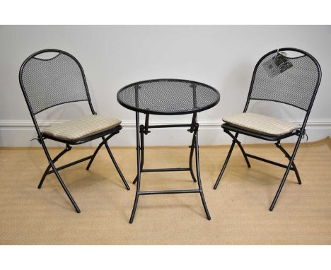 KETTLER; a modern folding garden table and two matching chairs (3).