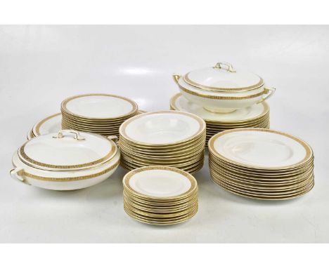 ROYAL WORCESTER; an extensive tea and dinner service in the 'Golden Anniversary' pattern.