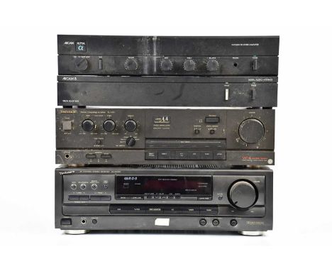 TECHNICS; a class AA VQ-4 amplifier system, a AV control stereo receiver SA-EX 320, with an Arcam integrated stereo amplifier