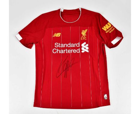 JURGEN KLOPP; a signed Liverpool Premier League Winner football shirt, signed to the front, size M.Condition Report: Creasing