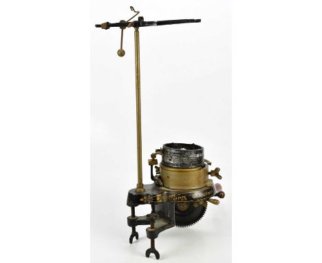 NATIONAL KNITTING MACHINE COMPANY LIMITED; a late Victorian cast iron patented knitting machine, in box with original label, 