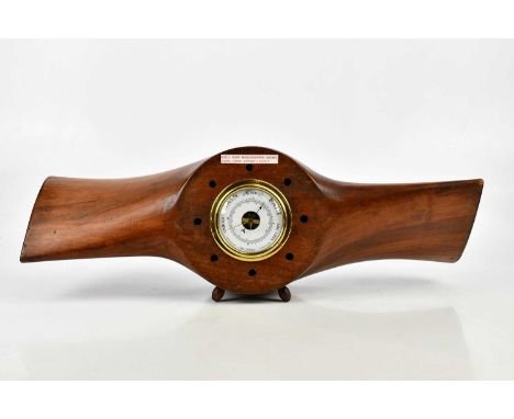 An original 100HP Monosoupape Gnome D2550 P2610 Sopwith Scout propellor cut down and converted to a thermometer, length 64cm.