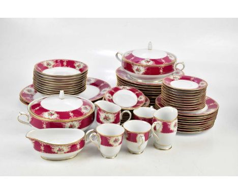 NORITAKE; a 2652 pattern part tea/dinner service comprising ten bowls, ten saucers, ten side plates, ten dinner plates, nine 