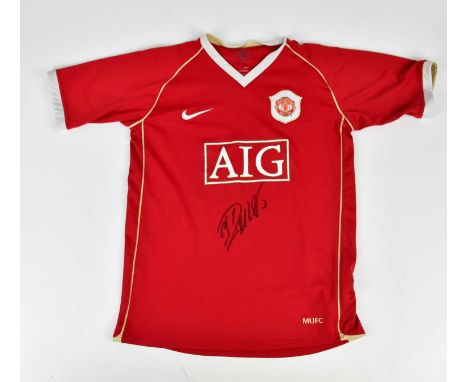 CRISTIANO RONALDO; a signed 2006/7 Manchester United football shirt, signed to the front, size XL.Condition Report: Creasing 