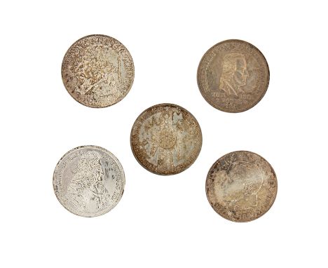   BRD "Top 5" -  bestehend aus 1 x BRD - 5 DM 1952/D, Germanisches Museum, ss, leicht verschmutzt, Tönung, Kratzer, leichter 