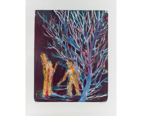 (See English version below)Daniel Richter (Eutin 1962 – lebt in Berlin und Hamburg). „Flagge“. 2005Farblithografie auf BFK Ri
