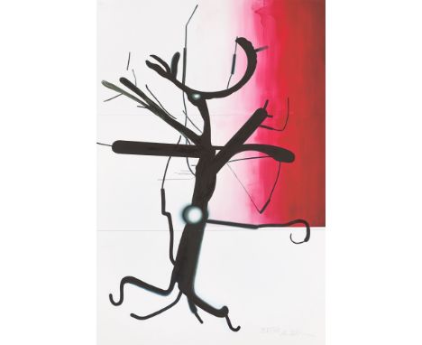 (See English version below)Albert Oehlen (Krefeld 1954 – lebt in Gais, Schweiz). „Baum“. 2014Ditone-Print auf Papier.  87,5&n