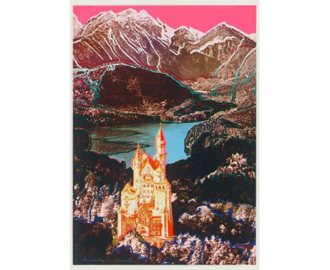 (See English version below)Andy Warhol (Pittsburgh 1928 – 1987 New York). „Neuschwanstein“. 1987Farbserigrafie auf Karton.  8