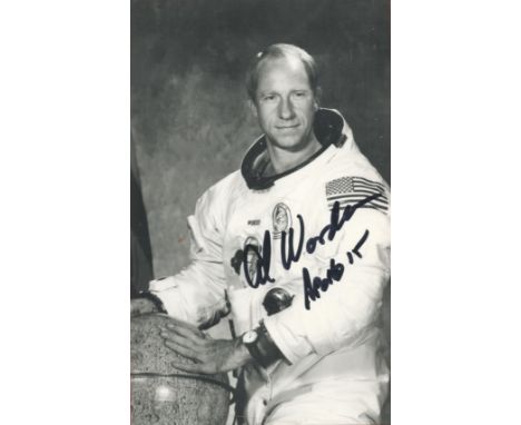 Alfred Worden signed 6x4 black and white photo. Alfred Merrill Worden (February 7, 1932 - March 18, 2020) was an American tes