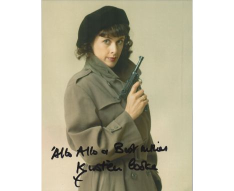 Kirsten Cooke signed 10x8 colour photo. Cooke is an English stage actress who trained at the Webber Douglas Academy of Dramat
