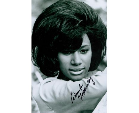 Soul singer, Brenda Holloway signed 10x8 inch black and white photograph signed in black marker pen. Holloway (born June 26, 