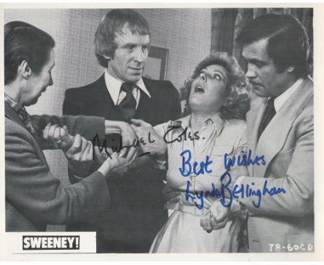 Sweeney! a 10x8 band w film photo signed by Michael Coles and Lynda Bellingham. Actor Michael Coles appeared in many other ro