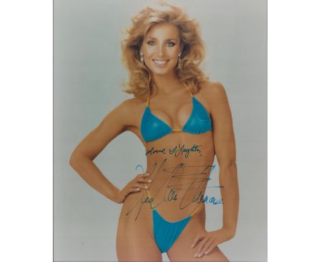 Heather Thomas signed 10x8 colour glamour photograph signed in blue ink. Heather Anne Thomas (born September 8, 1957) is an A