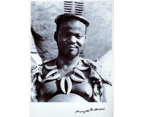 Mangosuthu Buthelezi signed 12x8 black and white photo. Mangosuthu Gatsha Buthelezi (born 27 August 1928) is a South African 