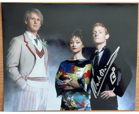 Mark Strickson signed Dr Who 10x8 colour photo. Mark Strickson (born 6 April 1959) is a British TV producer and actor best kn