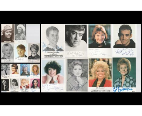 TV Coronation Street collection 20 assorted 6x4 promo photos includes original cast members such as Violet Carson, Doris Spee