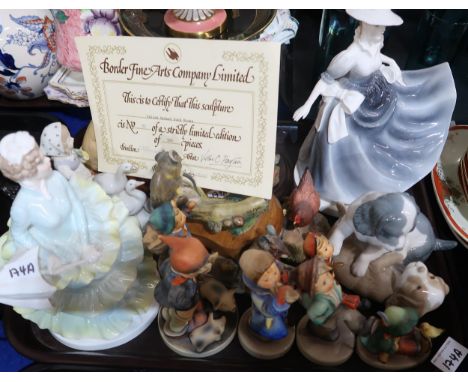 Two Coalport ladies, Hummel figures etc Condition Report:No condition report available.