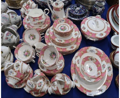 A Royal Albert Lady Carlyle pattern dinner, tea and coffee service (second) Condition Report:Available upon request