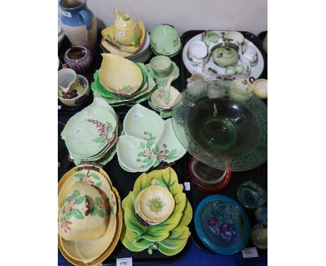 A collection of Carlton Ware including Apple Blossom butterdish, dishes, Foxglove examples etc, a Hammersley strawberry set, 