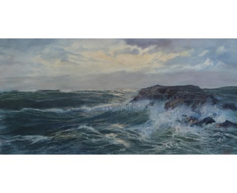 CONTINENTAL SCHOOL&nbsp;Seascape, signed, oil on canvas, 40 x 80cm Condition Report:Available upon request