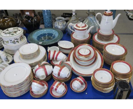 A Noritake Goldmere pattern tea/coffee and dinner service together with Noritake Equator pattern plates Condition Report:Avai