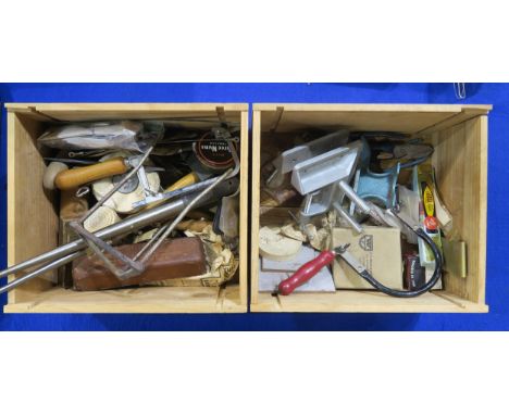 A collection of jewellery tools, to include mandrels, saws, needle files, a small vice and anvil, doming punches etc. and a q