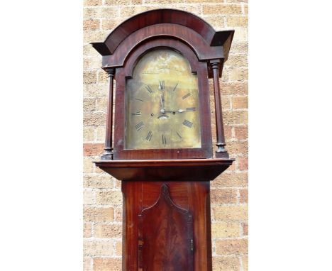 A GEORGE III MAHOGANY CASED 8-DAY LONGCASE CLOCK the brass dial with subsidiary seconds dial and date aperture, inscribed 'W 