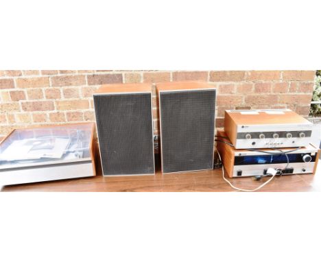 A 1970s LEAK HIFI SEPARATES SYSTEM comprising Delta 30 amplifier, Delta turntable, 2300 tuner and pair of Leak Sandwich 150 s