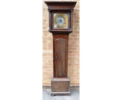 AN EARLY 19TH CENTURY PROVINCIAL OAK 30 HOUR LONGCASE CLOCK the brass dial inscribed 'Rea Walton' to the chapter ring, the ca