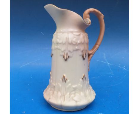 A Worcester Locke & Co. blush ivory jug with gilt decoration 