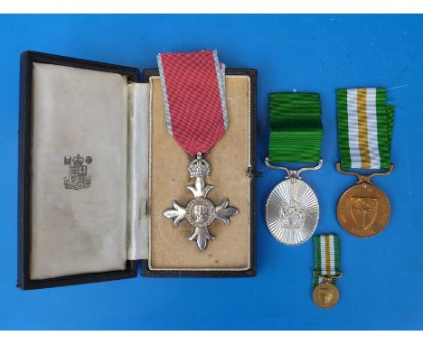 Rhodesian cased MBE group of three medals awarded to Chief Sigola who was a member of the Council of Chiefs, Monkton Commissi