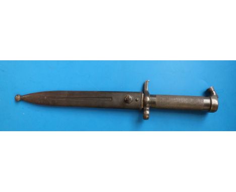 An 1896 Swedish bayonet and scabbard, the 21cm blade marked with the "C" under crown of the Carl Gustaf factory