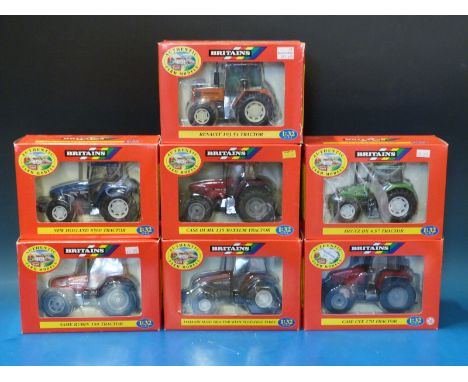 Seven Britains Authentic Farm Models 1:32 scale diecast model tractors (all in original boxes)