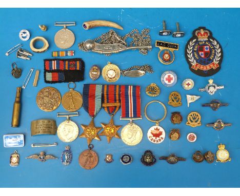 A group of family medals including WWI medal 17968 Private F Cooper R. Berks Reg and a group of WWII medals awarded to Privat