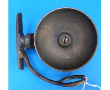 A Malloch's Patent side casting brass fishing reel 