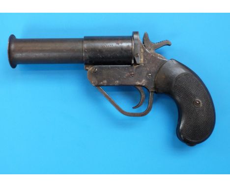 A flare gun / Very pistol 1.080 caliber marked to the hammer BE serial number 053756 
PLEASE NOTE THAT A VALID RELEVANT FIREA