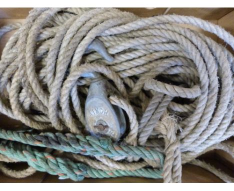 A vintage block and tackle