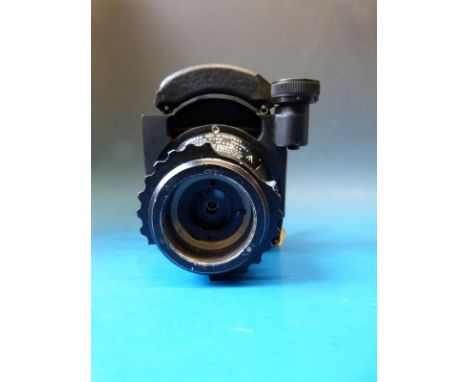 British square glass reflector gun sight marked with French/US patent Nos 1941-43, together with a 1940s RAF aircraft camera 
