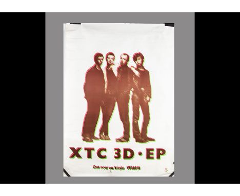 XTC Posters, two XTC 3D EP Promotional posters for the 1977 release - both measuring 40" by 28 ¼" - Both Rolled - one has a 3