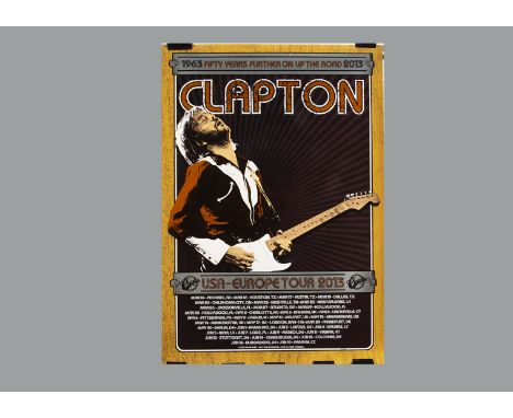 Eric Clapton Poster, A Limited Edition Ray Donovan designed Silk Screen poster for Eric Clapton's 50th Anniversary Tour of US